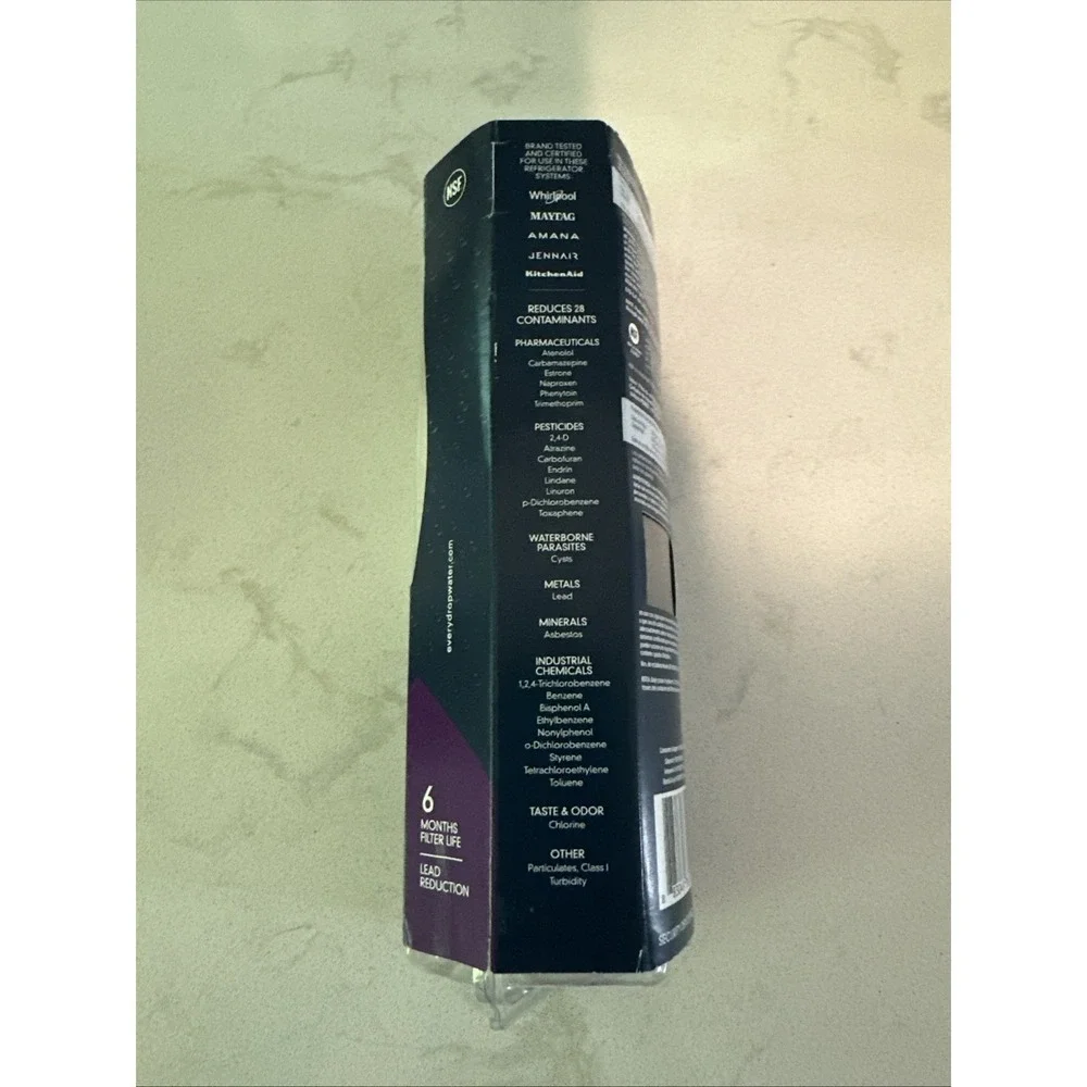 Whirlpool Ice and Water Refrigerator Filter‎ 1, EDR1RXD1, Single-Pack , Purple